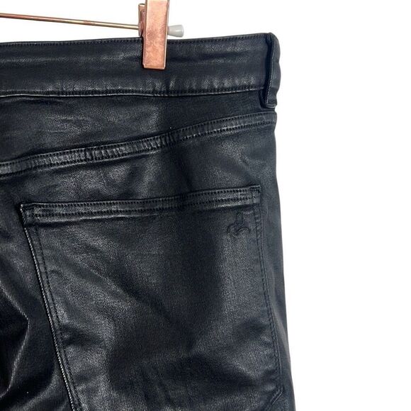 DL1961 Marianna Hewitt Coated Instasculpt Bridget Cropped Pants Black Size 20W - Picture 10 of 11